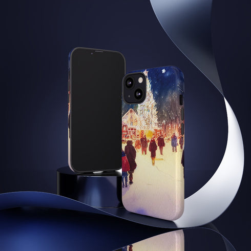 A Christmas Market in Denver Colorado - Impact Resistant Phone Case